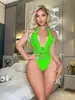 Body de una pieza tipo bikini con tirantes y diseño hueco, lencería sexy transfronteriza, vestido de malla ajustado europeo y americano de comercio exterior con falda que realza las caderas w785
