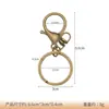 Chaveiro com Fecho Lagosta Fivela de Figura de Oito Conjunto de Três Peças Argola de Chaveiro Metal Acessórios de Joias DIY Pingente de Bolsa Caseiro
