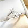 TEMU Venta Caliente Transfronteriza 26 Letras Inglesas Microincrustación de Circonita Anillo de Moda para Mujer Cobre Chapado en 14K Banda Lisa Abierta Ajustable
