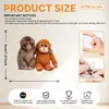 Colgante de peluche heMonkey para protección transfronteriza, colgante de acrílico de orangután de pelo rojo
