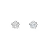 Pendientes de Flor de Ciruelo de Plata de Ley S999 para Mujer Estilo Mori Combinan con Todo Pendientes de Flor Hueca de Plata para Estudiantes Moda Pequeño Fresco Cabello