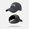 Gorra de béisbol de copa vacía para circunferencia de cabeza grande, visera ancha para mujer, gorra con protección solar, gorra de verano combinable, para cara pequeña, se puede atar para coleta