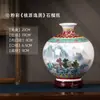 Garrafa de Romã de Cerâmica Jingdezhen Vaso Pequeno de Cerâmica Antigo Chinês Ornamentos para Sala de Estar Entrada Armário de Vinho Estante de Estudo