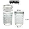 Vaso de vidrio americano transparente de 500 ml con diseño de diamantes, vaso para agua, jugo, cola, bebida con tapa, juego de 12 piezas, venta al por mayor