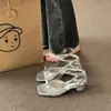 Zapatos Romanos con Lazo, Sandalias de Tira Única con Tacón Grueso Estilo Francés para Mujer, Calzado de Verano, Nuevo Estilo 2025, Estilo Hada, Para Combinar con Faldas
