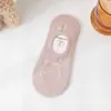 Calcetines Invisibles Boca Baja Versátiles para Mujer Estilo Japonés Lindos Estampado en Caliente Oso Calcetines Transpirables Silicona Antideslizantes y que no se caen Calcetines de Barco