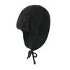 Touca de orelha de tricô de lã de vison feminina outono e inverno rosto pequeno esqui quente cadarço touca Lei Feng all-match lã bolsa cabeça touca moda