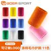 Muñequera de toalla de algodón poliéster deportiva absorbente de sudor bádminton baloncesto tenis muñequera Fabricantes de origen pueden añadir logotipo