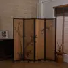 Novo Divisor de Tela de Madeira Maciça Chinesa Sala de Estar Hall de Entrada de Hotel Escritório Bloqueio Dinastia Song Dobrável Móvel Tecelagem de Bambu