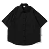 Jaqueta japonesa de verão, camisa de trabalho casual solta, manga curta, fina, retrô, masculina, versátil, da moda