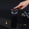 Nova Caneca Térmica Inteligente com Infusor de Chá e Separação de Água com Câmara de Vidro para Chá Caneca Reta Presente para Escritório Caneca com Display de Temperatura