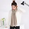 Bufanda de Punto para Mujer Estilo Coreano Color Sólido Otoño e Invierno Bufanda Imitación Cachemir de Lana Fabricante Shawl al por Mayor Pareja
