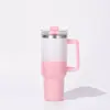 Copo Térmico Grande de Aço Inoxidável 40oz para Carro e Escritório, Venda Quente Transfronteiriça, Pintura de Diamante Brilhante, Cor Gradiente 304