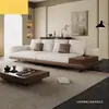 Sofá minimalista italiano, moderno e simples, design luxuoso, adequado para salas de estar de vilas e apartamentos grandes, couro genuíno, sofá de linhas retas