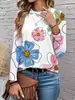 Camiseta para Mujer 3D Estampado Fresco Moda Manga Larga Cuello Redondo Top Regular Vacaciones Fin de Semana Primavera Otoño Y2K