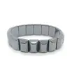 Pulsera de Mano Estéreo de Piedra Biliar Negra No Magnética al por Mayor Pulsera Unisex Pulsera para el Cuidado de la Salud Accesorios de Joyería DIY