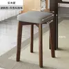 Banqueta de Madeira Maciça, Cadeira de Jantar em Freixo Branco Nórdico, Banqueta Doméstica para Maquiagem, Banqueta de Madeira Natural Empilhável Criativa Minimalista Moderna para Vestir