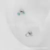 Pendientes de Zirconio F1367 con Incrustaciones Circulares de Circonita, Piercings de Nariz, Piercings de Cartílago, Joyería de Titanio G23 para Piercings, Piercings de Oreja Interna (Cochlear), Piercings de Labio