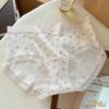 Ropa Interior para Niña Dulce Floral Antibacteriana 10A Nuevo Algodón Puro de Cintura Media Cómodo Transpirable Agradable al Tacto Bragas