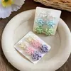 Pendientes de Flor de Resina Silver Needle Dulces con un Diseño Versátil, Lujo Ligero y Sensación de Alta Gama, Pendientes de Nicho con Sentido del Diseño para Mujeres