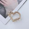 Novo estilo coreano pérola incrustada strass metal pequeno grampo de cabelo superior grampo de cabelo quebrado franja bonito tubarão grampo de cabelo elegante