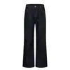 Calça Jeans Masculina Solta com Apliques de Strass, Design de Moda High Street, Calça Reta Casual Única e Moderna