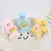 Pegamento Blando de PVC Oso Arcoíris Accesorios para Joyería DIY Funda para Teléfono Móvil Zapatos con Agujeros Material de Decoración para Taza de Agua Parche para Refrigerador