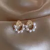 Pendientes de Plata de Ley S925 Estilo Coreano Simples de Nicho Elegantes Personalizados para Mujer Nuevos Pendientes de Gama Alta Pendientes de Perla Venta al por Mayor