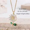 Pendente Giratório de Design Criativo Flor Bauhinia Zircônia Rosa Cobre Colar Feminino Super Brilhante Estilo Palácio Francês Flor de Cinco Pétalas