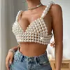 2025 transfronteiriça nova Amazon nova quente sexy moda camisola de pérola feminina