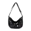 2026 Nuevo Estilo Moda Francesa Tendencia Personalizado Texturizado Lentejuelas Casual Bolso Cruzado Pequeño Cuadrado Bolso de Hombro Único Cruzado