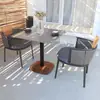 Mesa y Sillas Combinadas con Respaldo de Teca Tejidas con Cuerda para Exteriores, Muebles para Sala de Estar de Villa al Aire Libre, Jardín, Hotel, B&B, Impermeables, Protección Solar