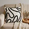 Funda de Almohada de Felpa con Patrón de Líneas Círculo Franela B&B Respaldo de Sofá Dormitorio Mesita de Noche Cojín Decorativo Fuente Transfronteriza Fábrica Personalización
