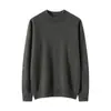 Nuevo Suéter de Cachemira de Color Sólido para Hombre Otoño/Invierno 2026 Suéter de Punto Casual con Cuello de Cuello Alto Doble Capa Camisa Base