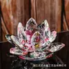 Atacado de Fábrica Popular Transfronteiriço Lótus de Cristal Templo Buda Lâmpada de Lótus Artesanato de Cristal Ornamento de Cristal para Carro