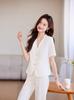 Verão Manga Curta Profissional Casual Pequeno Paletó Calças de Verão Feminino Conjunto de Duas Peças Elegante Para Trabalho Simples Moda