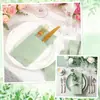 Servilletas de Papel de Color con Tacto a Lino Transfronterizas con Logo Personalizable, Bolsillos para Cubiertos, Servilletas de Papel Libres de Polvo para Cumpleaños, Bodas y Fiestas