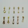 Nº 3 Nº 5 Puxador Nylon Metal Resina Dourado Prateado Zíper Fino de Alta Qualidade Puxador Trava Cabeça Ponto
