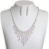 Conjunto de tres piezas de joyería para novia transfronteriza, pendientes y collar, estilo europeo y americano, para boda, vestido de noche, joyería para mujer