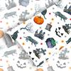 Nova Caixa de Presente de Halloween Papel de Presente Abóbora Caveira Fantasma Papel Decorativo de Feriado