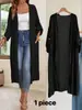 Amazon 2025 Cárdigan de longitud media europeo y americano Chaqueta holgada talla grande Tops para mujer