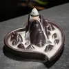 Nuevo quemador de incienso de reflujo creativo pequeño para el hogar interior adornos de humo que fluyen incienso sándalo aromaterapia Zen