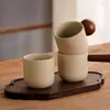 Taza de café estilo japonés para dropshipping, taza de arcilla para espresso, taza de té de cerámica hecha a mano, taza casera personalizada de cerámica rústica