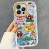 Funda Adecuada para Teléfono Móvil Apple 16Promax Iphone17 Graffiti Divertido 15 con Cadena 14 Dibujos Animados Lindos 13 Cubierta Exterior
