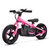 Bicicleta eléctrica de equilibrio rosa para niños, patinete todoterreno sin pedales de llanta grande recargable, juguete de dos ruedas para niñas