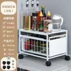 Prateleira de cozinha de aço inoxidável para embaixo da pia para temperos e louças, armário de armazenamento multifuncional com cestos deslizantes e prateleiras