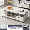 Mesa de centro para sala de estar, adecuada para apartamentos pequeños, mesa de té simple moderna para balcón, mesa de té de vidrio de lujo ligero