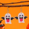 Brincos de Chapéu de Fantasma de Doce de Halloween Brincos Pequenos de Acrílico para Feriado Brincos Desenho Animado Fofos Engraçados