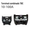 TBC-10/20/30/100A trilho guia combinado camada única de fiação bloco de terminais de cobre conector de fixação de fio