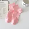Calcetines sin costuras Hechos a máquina Todo en uno para mujer, Calcetines cortos de malla fina transpirables para verano, Calcetines de algodón puro para mujer de verano, Calcetines blancos de media pantorrilla